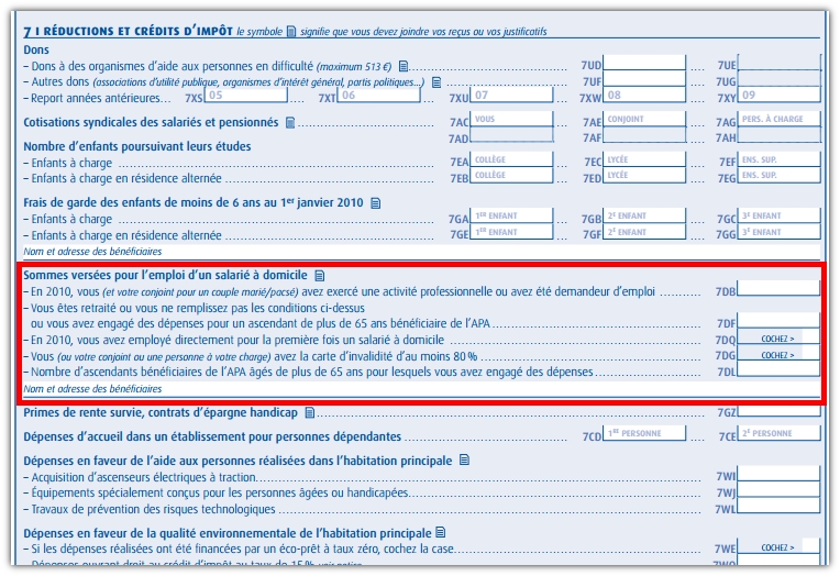 Credit impot  gardienne a domicile Energies naturels